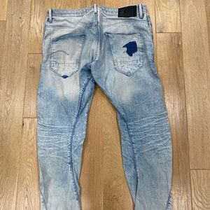 G-STAR ARC 3D TAPERED JEANS -distressed light blue